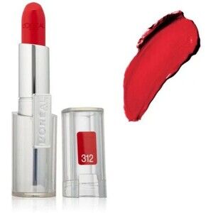 L'Oréal Paris Infallible Le Rouge Lipstick 312 RAVISHING RED, silver tube